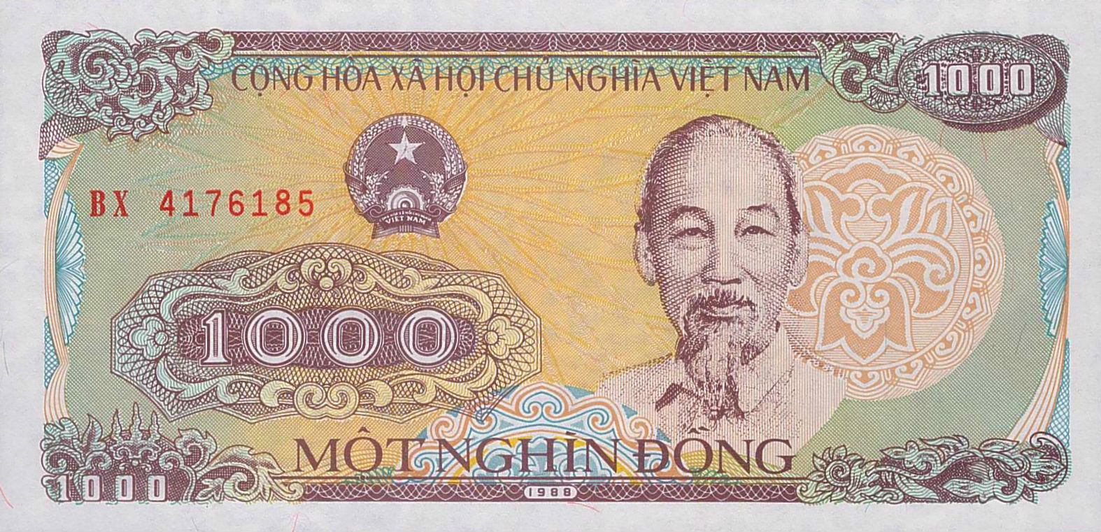 Vietnam 1000 1988 UNC P-106/a